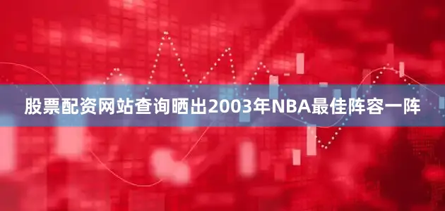 股票配资网站查询晒出2003年NBA最佳阵容一阵