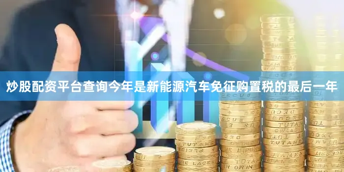 炒股配资平台查询今年是新能源汽车免征购置税的最后一年
